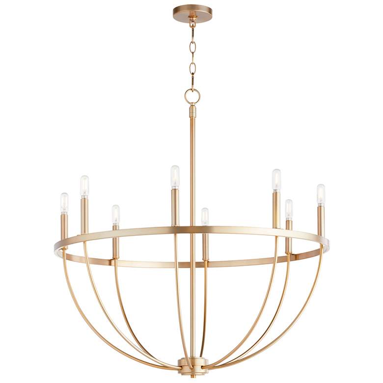 Image 2 Quorum International Tribute 8LT Aged Brass Chandelier more views