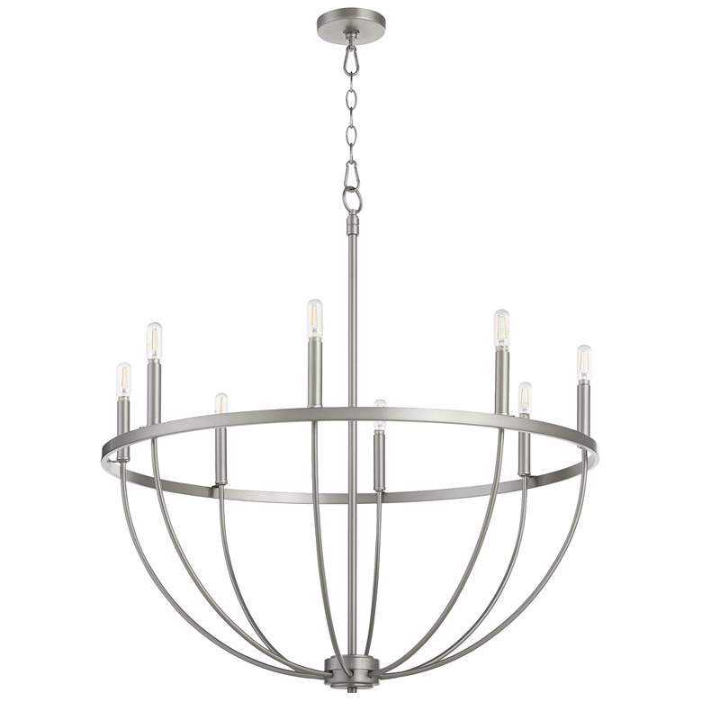 Image 1 Quorum International Tribute 8LT Satin Nickel Chandelier