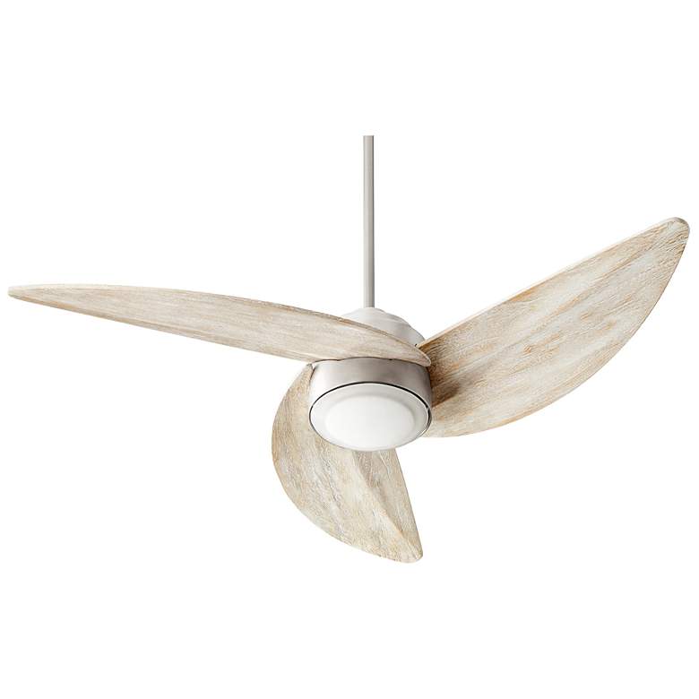 Image 1 Quorum International Trinity 3 Blade Satin Nickel Ceiling Fan