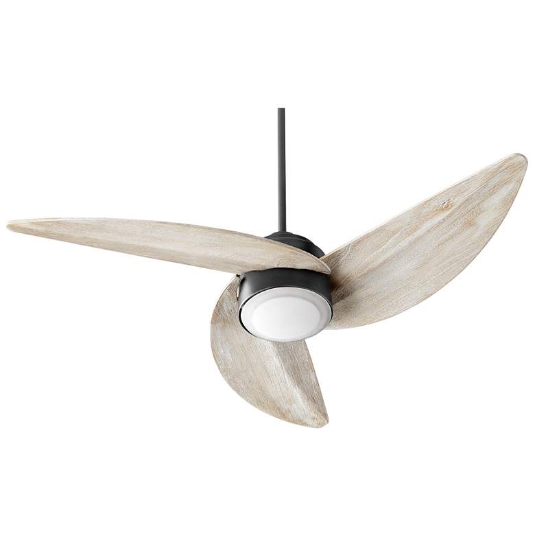 Image 1 Quorum International Trinity 3 Blade Textured Black Ceiling Fan