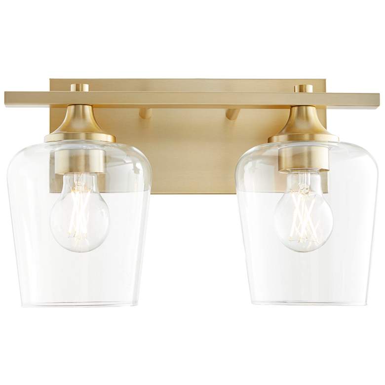 Image 1 Quorum International Veno 2LT Aged Brass Vanity Light