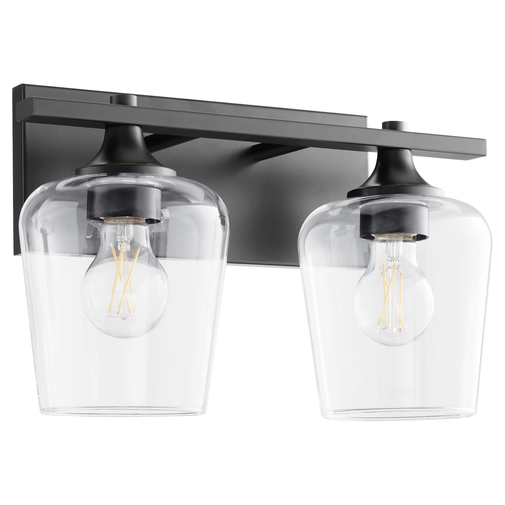 Image 4 Quorum International Veno 2LT Matte Black Vanity Light more views