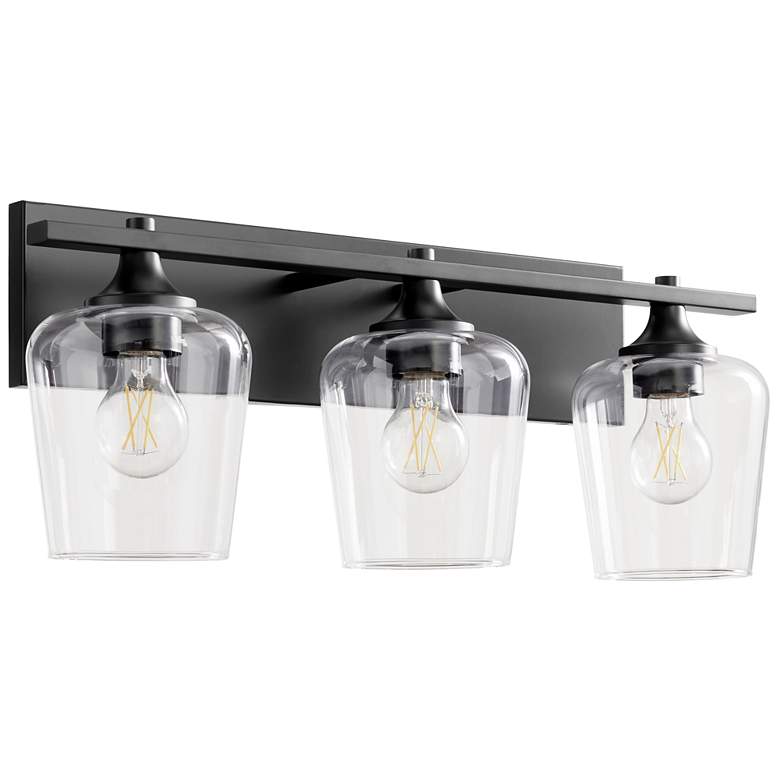 Image 1 Quorum International Veno 3LT Matte Black Vanity Light
