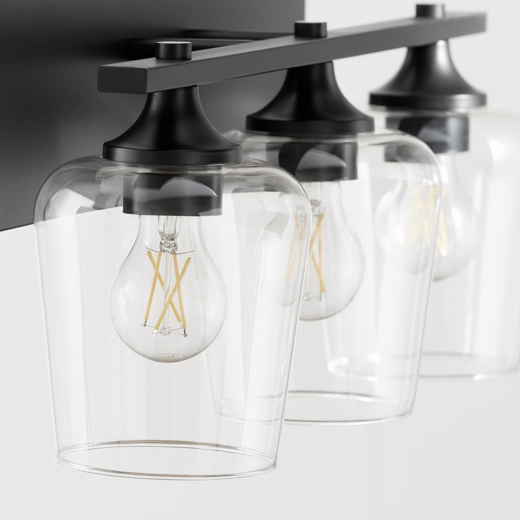 Image 3 Quorum International Veno 3LT Matte Black Vanity Light more views