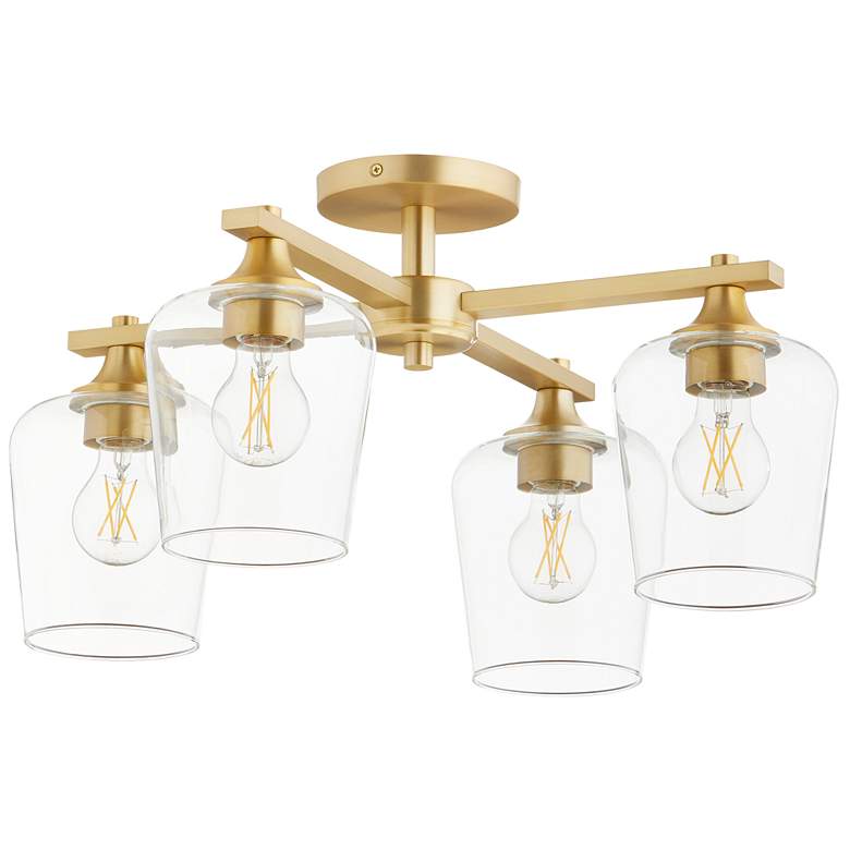 Image 1 Quorum International Veno 4LT Aged Brass Ceiling Mount