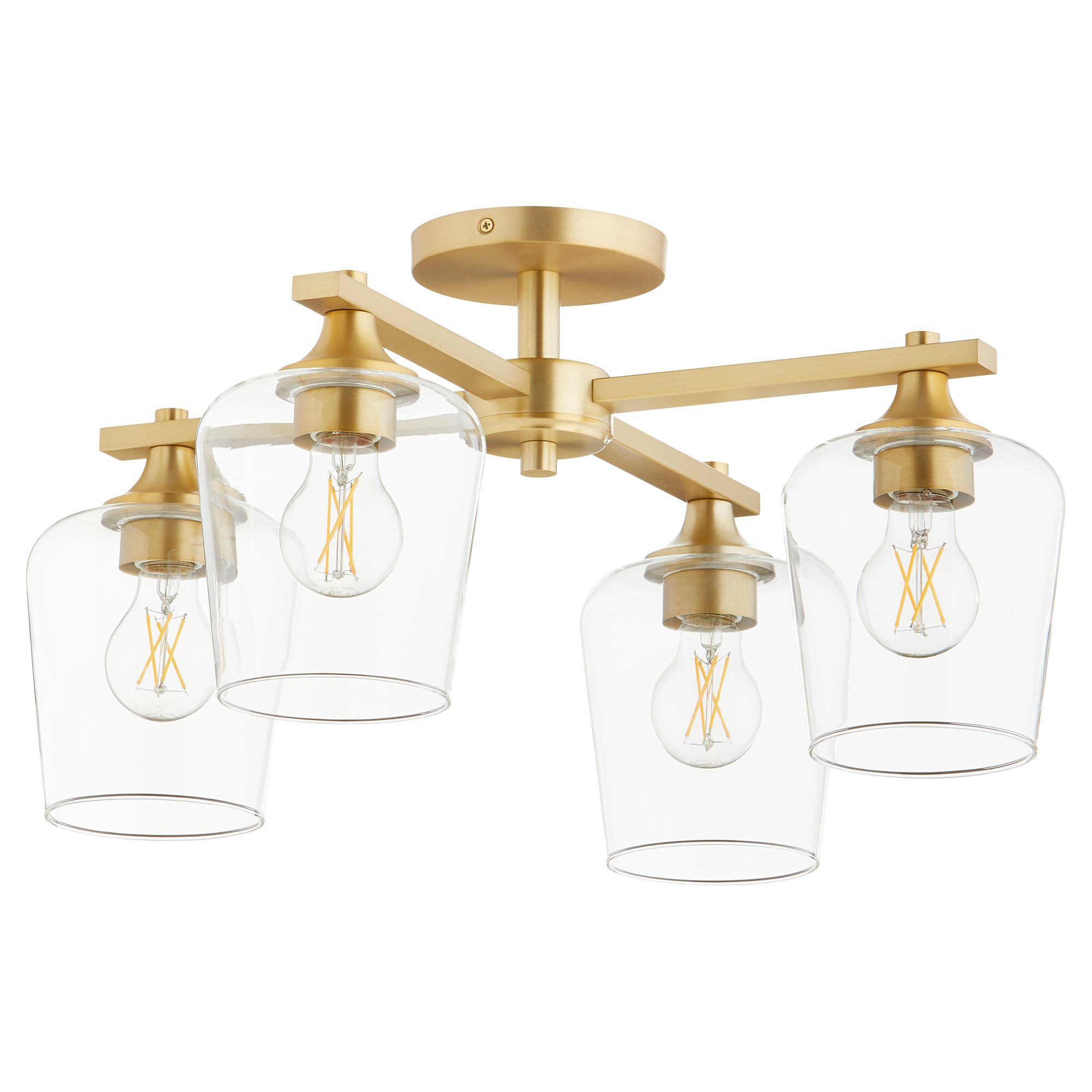 Image 2 Quorum International Veno 4LT Aged Brass Ceiling Mount more views