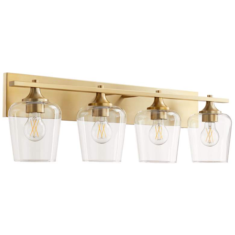Image 1 Quorum International Veno 4LT Aged Brass Vanity Light