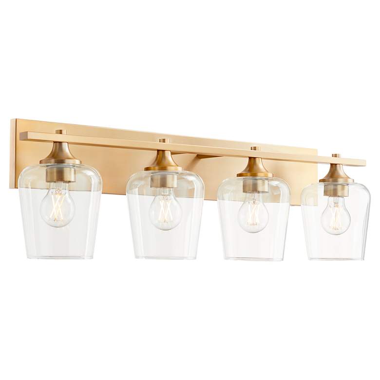 Image 2 Quorum International Veno 4LT Aged Brass Vanity Light more views