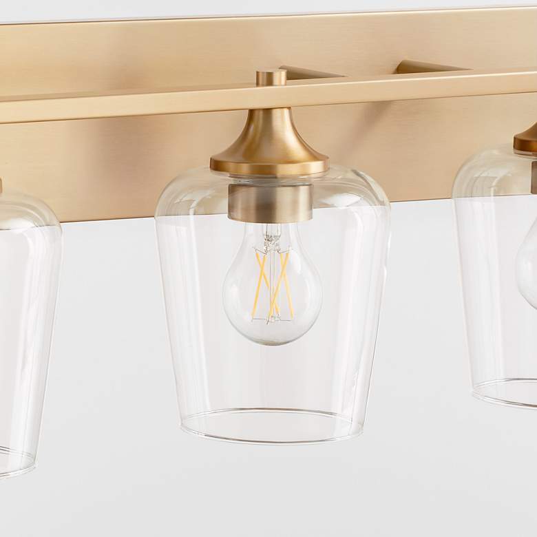 Image 3 Quorum International Veno 4LT Aged Brass Vanity Light more views