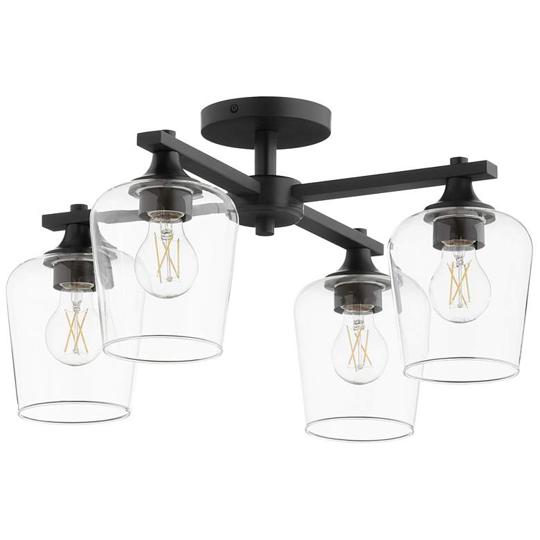 Image 1 Quorum International Veno 4LT Matte Black Ceiling Mount
