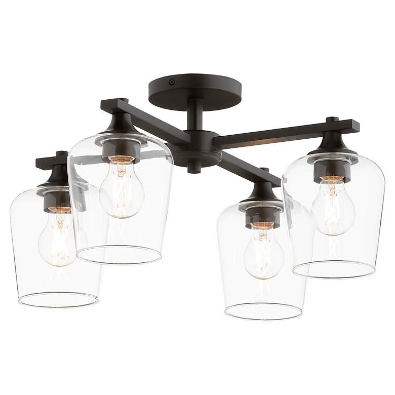 Image 2 Quorum International Veno 4LT Matte Black Ceiling Mount more views
