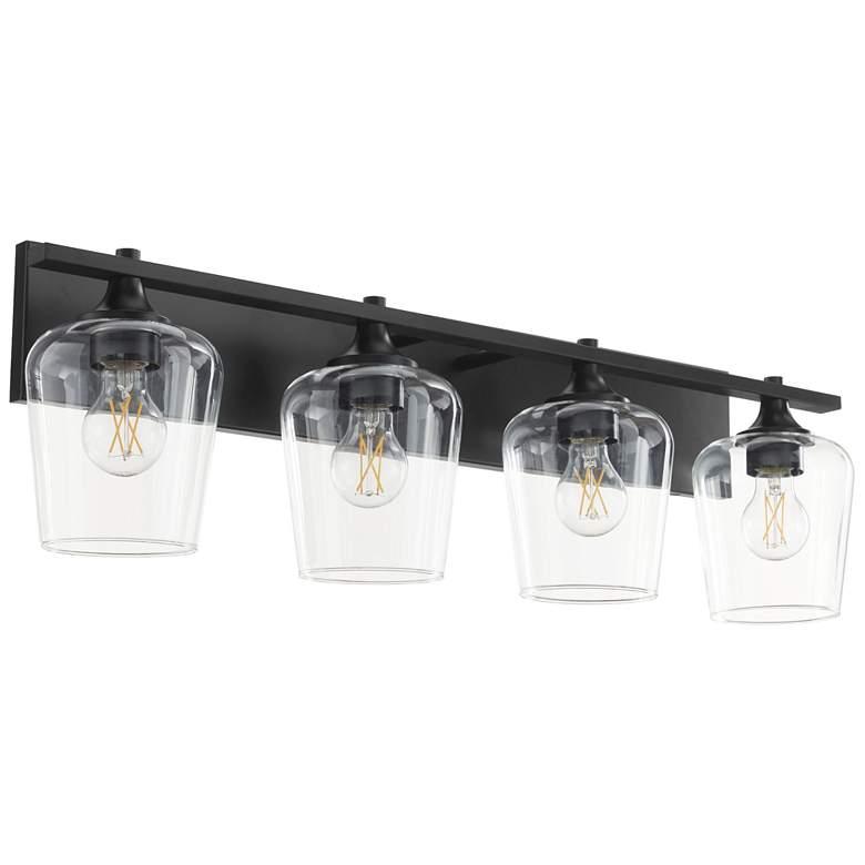 Image 1 Quorum International Veno 4LT Matte Black Vanity Light