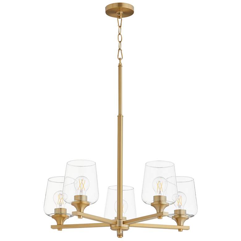 Image 1 Quorum International Veno 5LT Aged Brass Chandelier