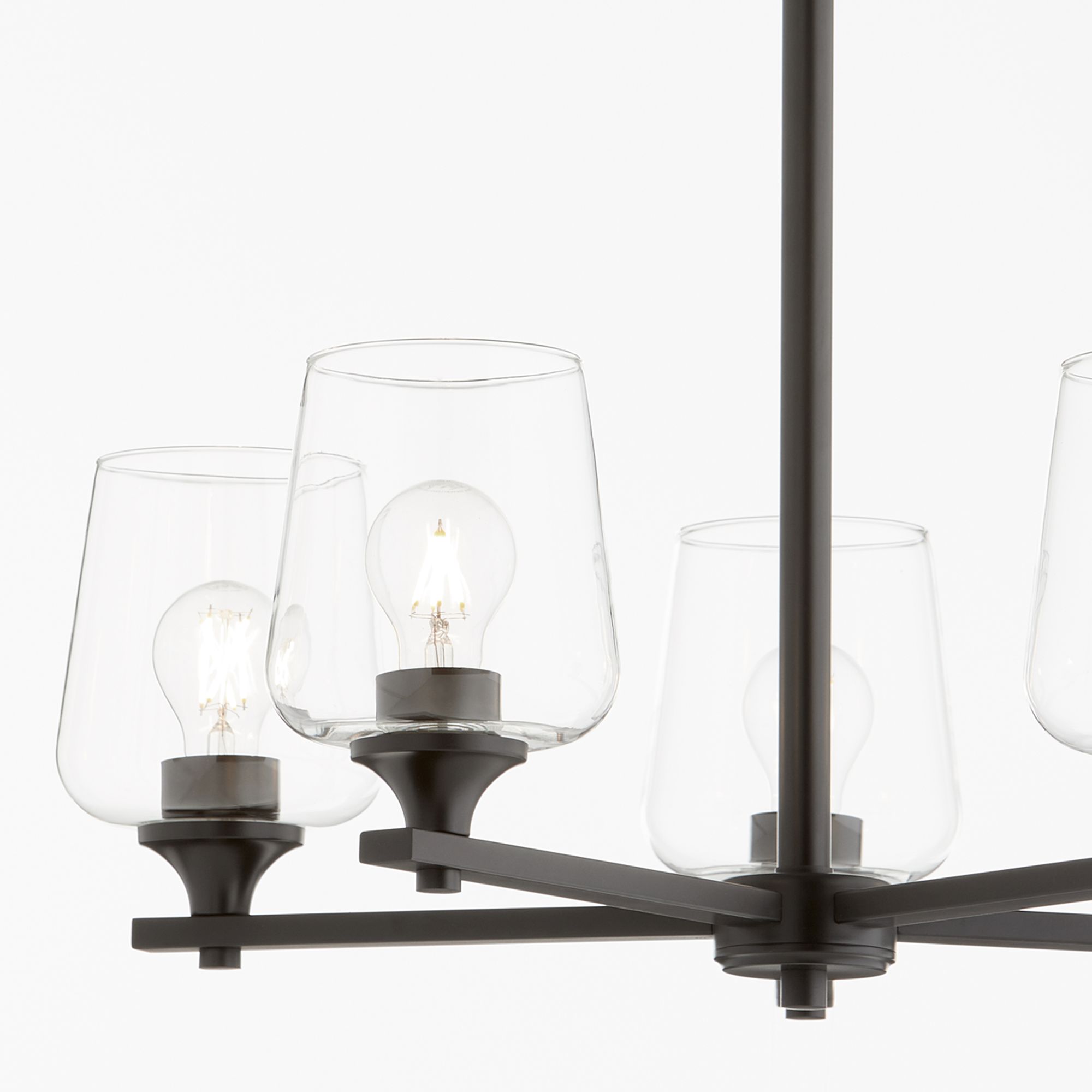 Image 3 Quorum International Veno 5LT Matte Black Chandelier more views