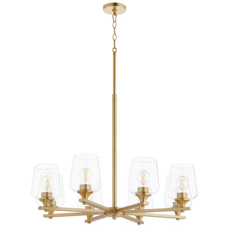 Image 1 Quorum International Veno 8LT Aged Brass Chandelier