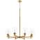Quorum International Veno 8LT Aged Brass Chandelier