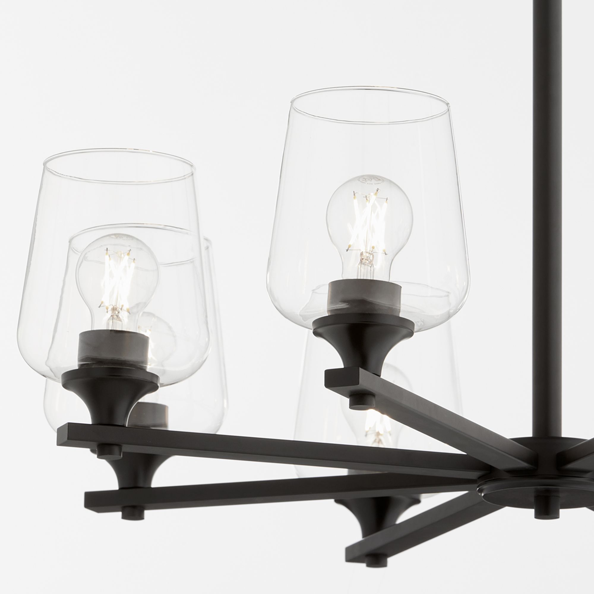Image 3 Quorum International Veno 8LT Matte Black Chandelier more views