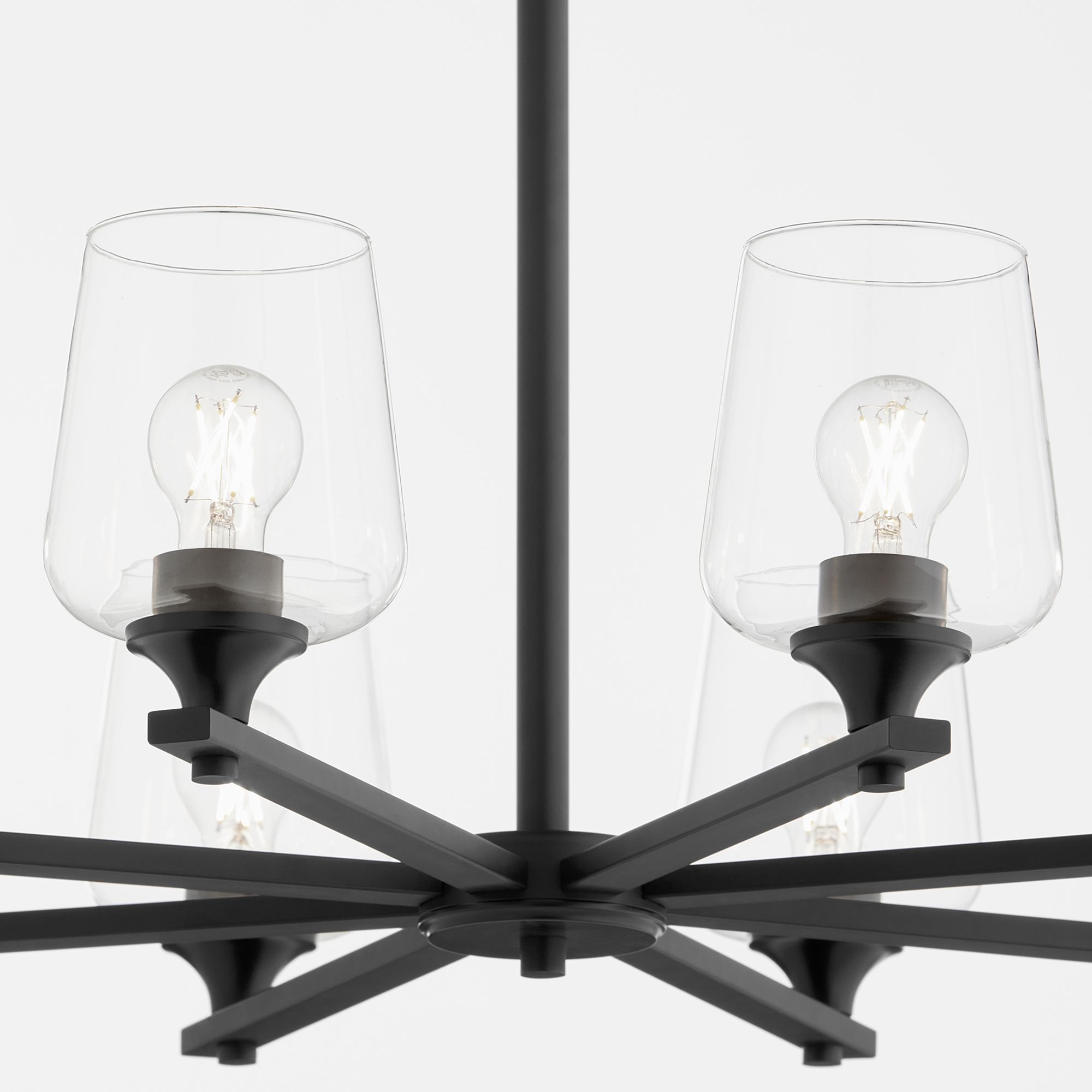 Image 4 Quorum International Veno 8LT Matte Black Chandelier more views