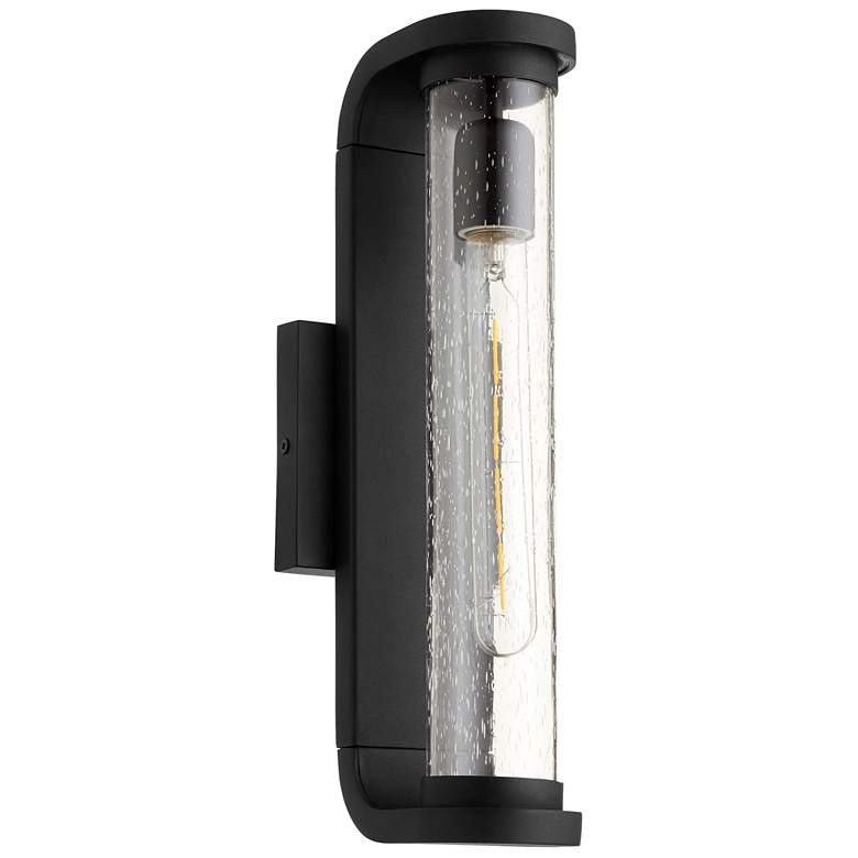 Image 1 Quorum International Vitro 15" Textured Black Wall Lantern