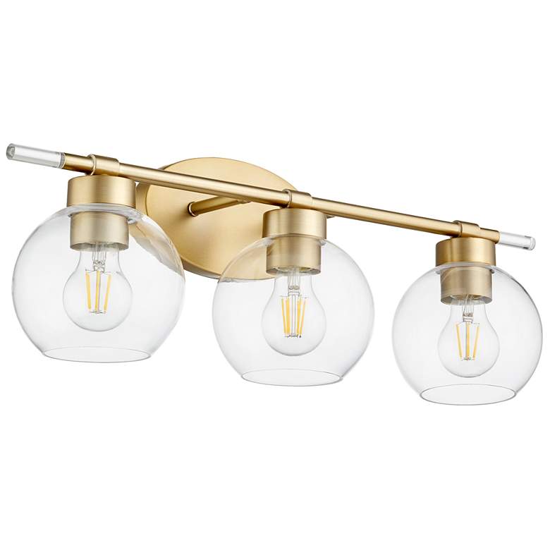 Image 1 Quorum International Volan 3LT Aged Brass Vanity Light