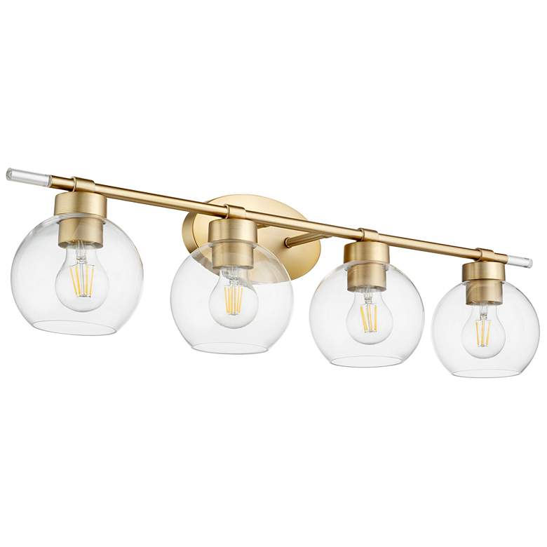 Image 1 Quorum International Volan 4LT Aged Brass Vanity Light
