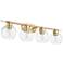 Quorum International Volan 4LT Aged Brass Vanity Light
