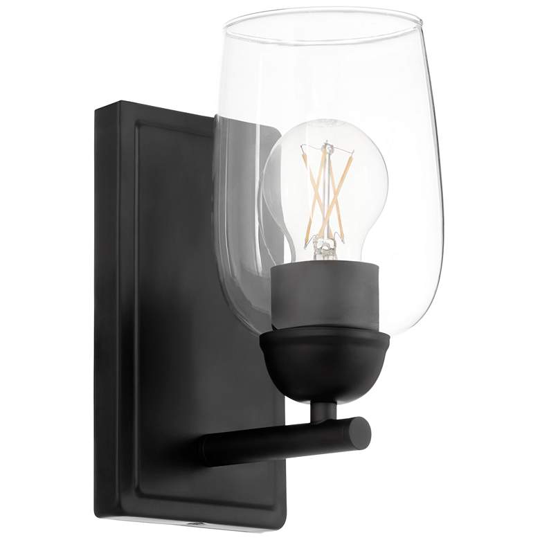 Image 1 Quorum International Wallinger 1LT Matte Black Wall Mount