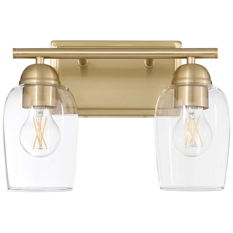 Image 1 Quorum International Wallinger 2LT Aged Brass Vanity Light