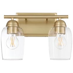 Quorum International Wallinger 2LT Aged Brass Vanity Light