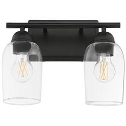 Quorum International Wallinger 2LT Matte Black Vanity Light