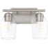 Quorum International Wallinger 2LT Satin Nickel Vanity Light