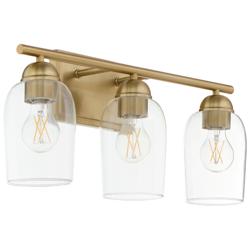 Quorum International Wallinger 3LT Aged Brass Vanity Light