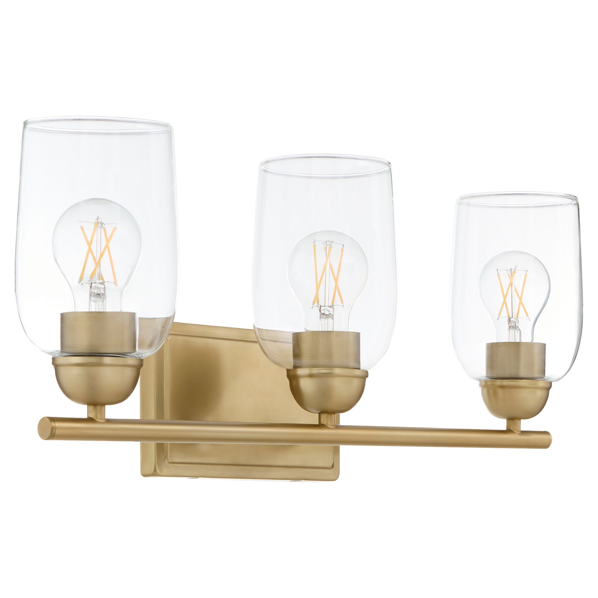 Image 4 Quorum International Wallinger 3LT Aged Brass Vanity Light more views