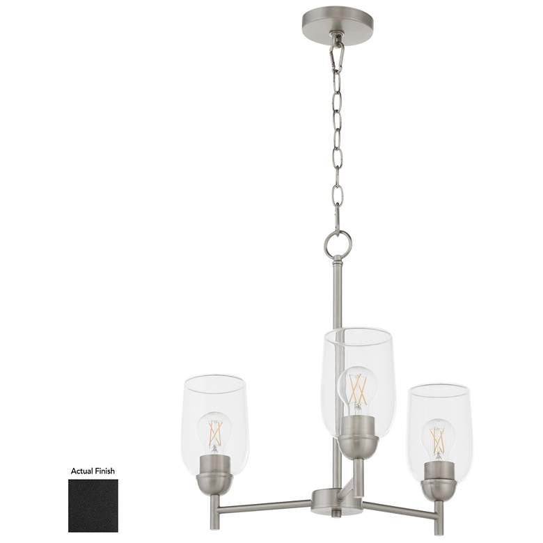 Image 1 Quorum International Wallinger 3LT Matte Black Chandelier