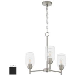 Quorum International Wallinger 3LT Matte Black Chandelier