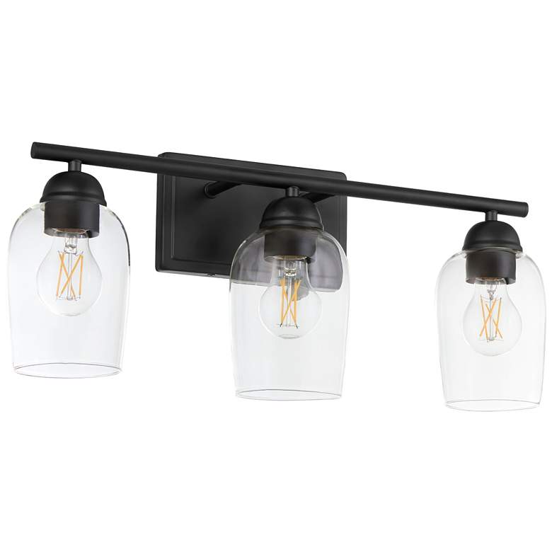 Image 1 Quorum International Wallinger 3LT Matte Black Vanity Light