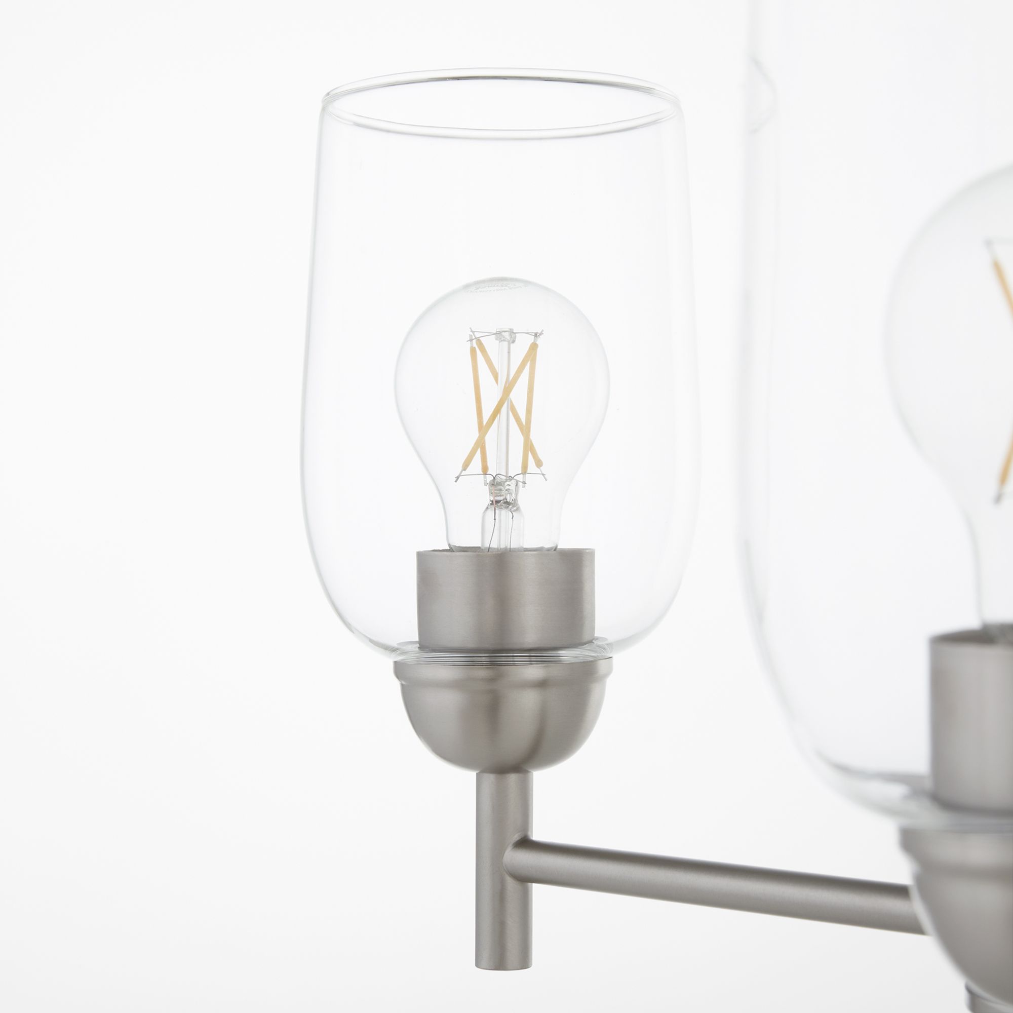 Image 3 Quorum International Wallinger 3LT Satin Nickel Chandelier more views