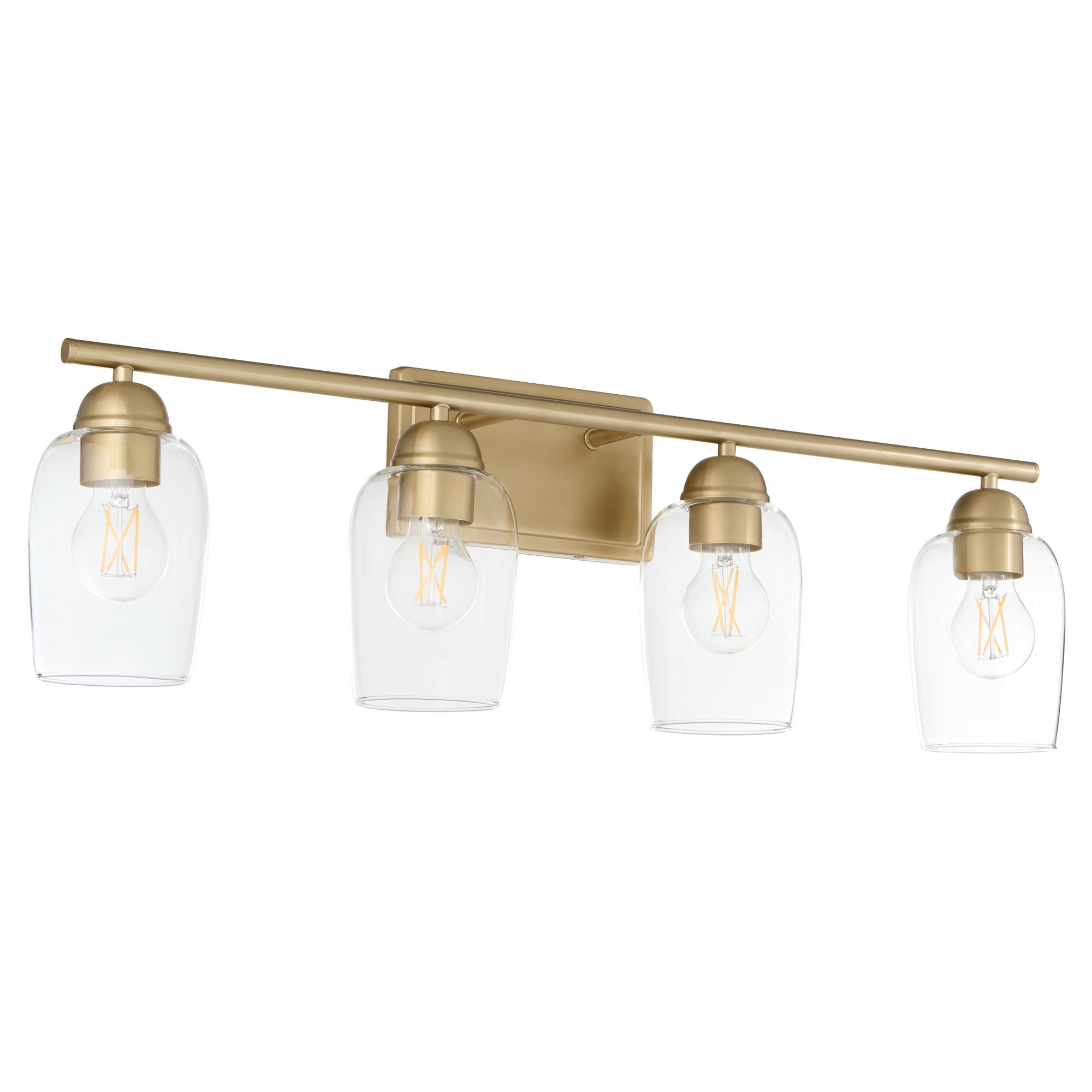 Image 2 Quorum International Wallinger 4LT Aged Brass Vanity Light more views
