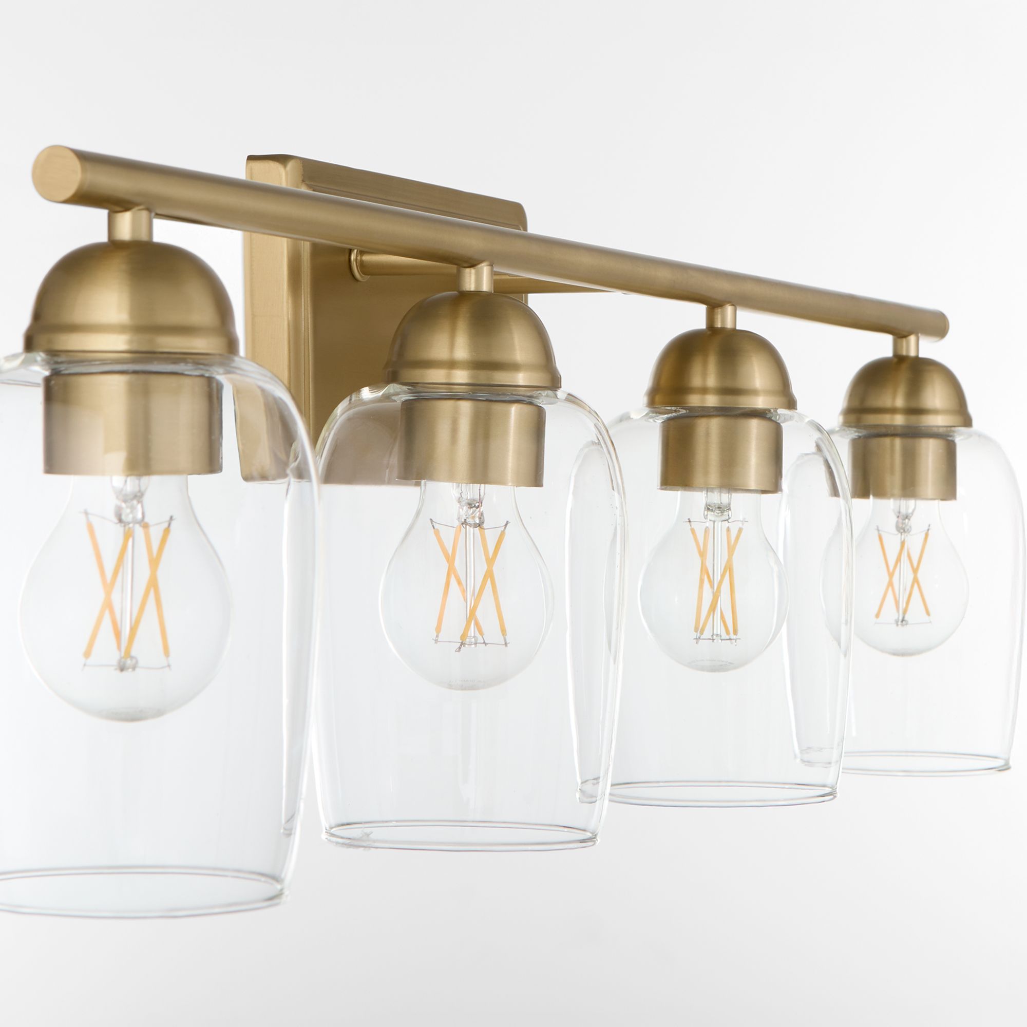 Image 3 Quorum International Wallinger 4LT Aged Brass Vanity Light more views