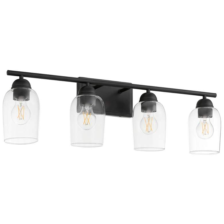 Image 1 Quorum International Wallinger 4LT Matte Black Vanity Light