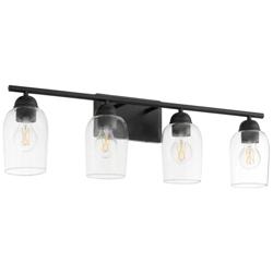Quorum International Wallinger 4LT Matte Black Vanity Light