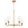 Quorum International Wallinger 5LT Aged Brass Chandelier