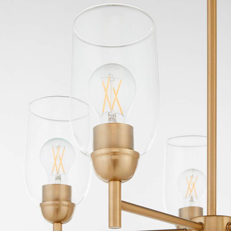 Image 3 Quorum International Wallinger 5LT Aged Brass Chandelier more views