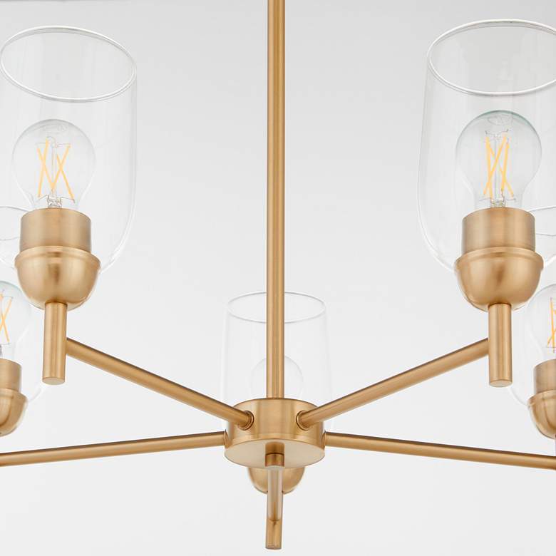 Image 4 Quorum International Wallinger 5LT Aged Brass Chandelier more views