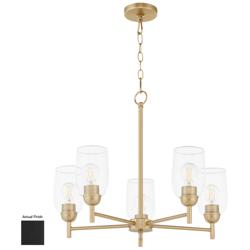 Quorum International Wallinger 5LT Matte Black Chandelier