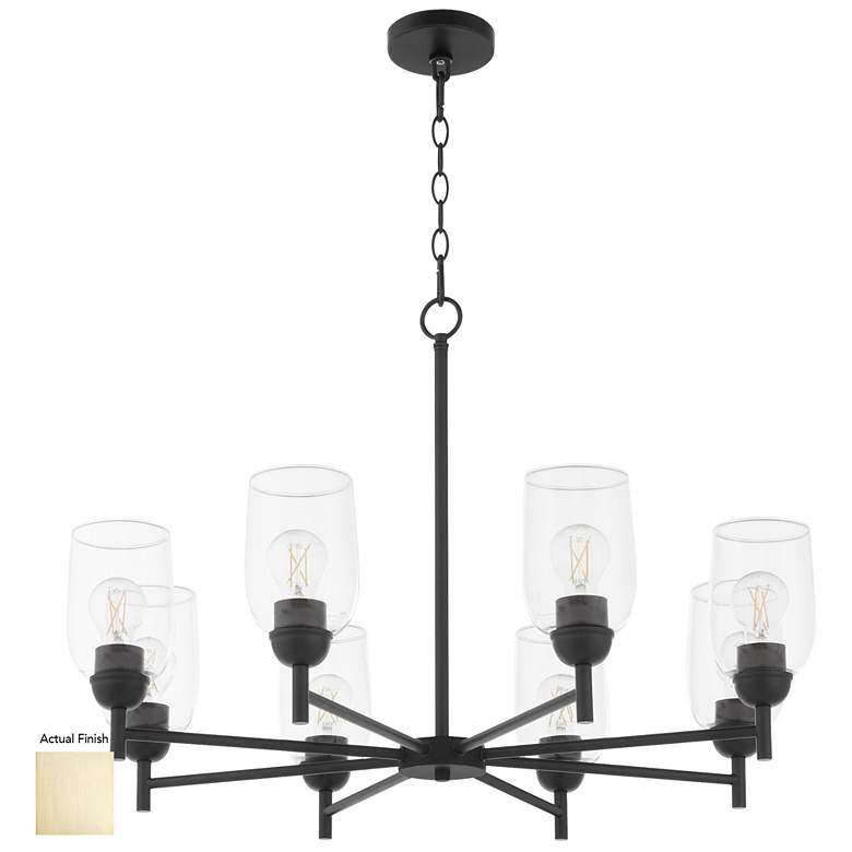 Image 1 Quorum International Wallinger 8LT Aged Brass Chandelier