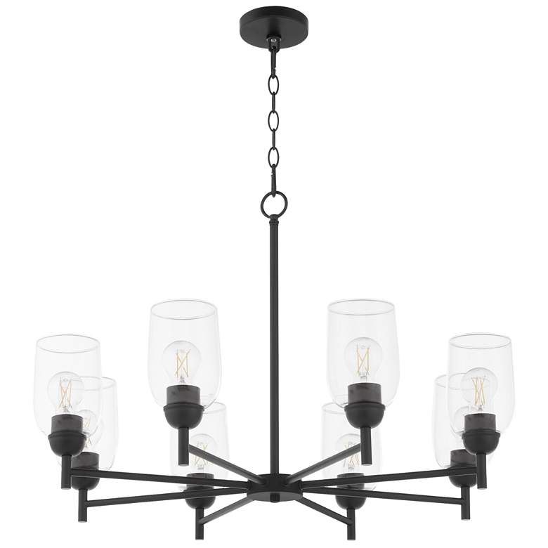 Image 1 Quorum International Wallinger 8LT Matte Black Chandelier