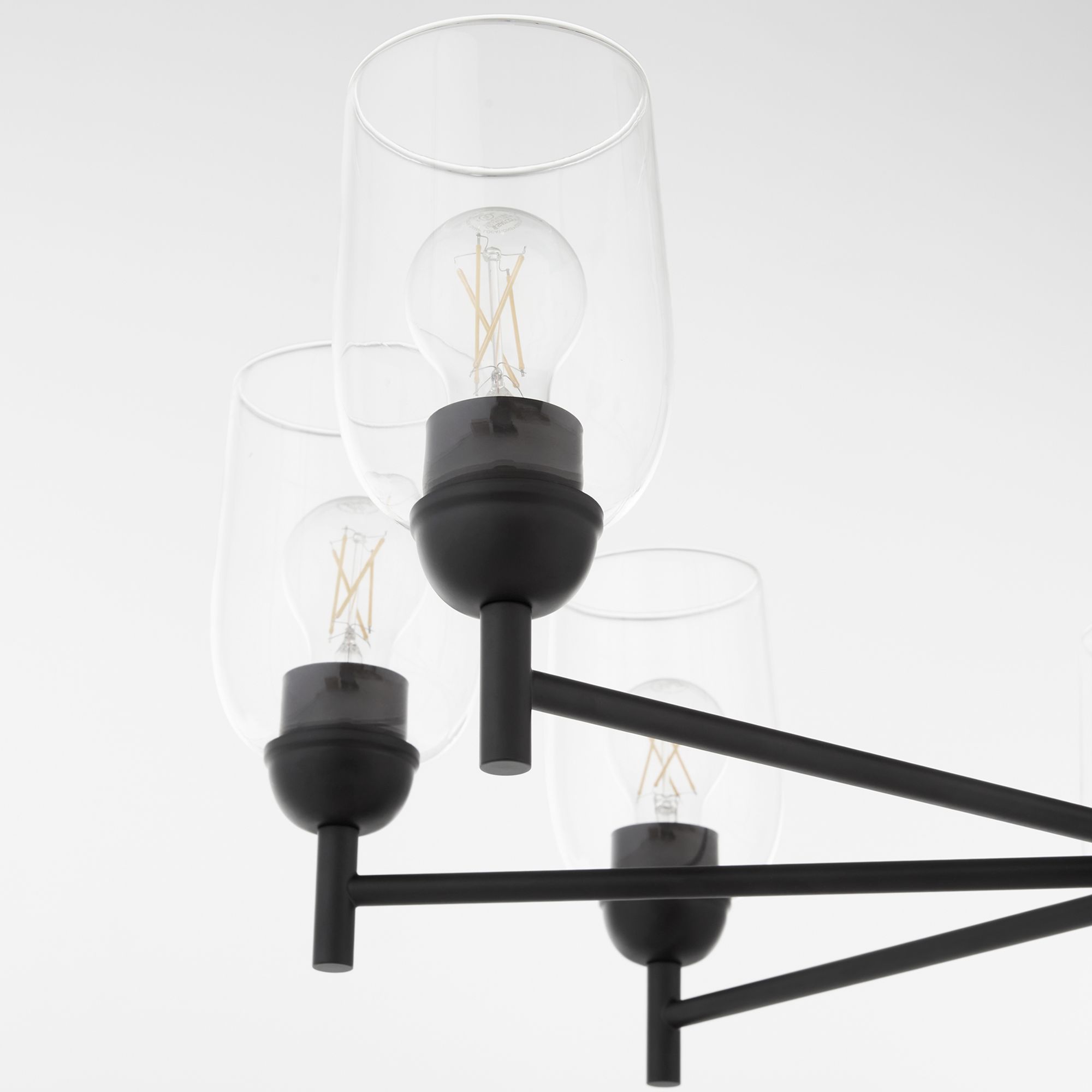Image 4 Quorum International Wallinger 8LT Matte Black Chandelier more views