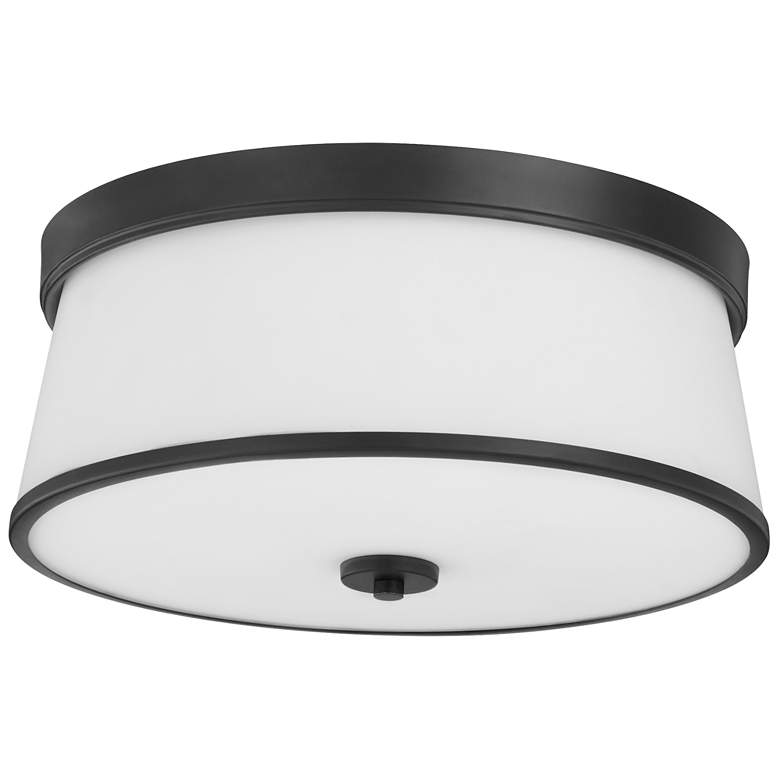 Image 1 Quorum International Weir 16" Matte Black Ceiling Mount