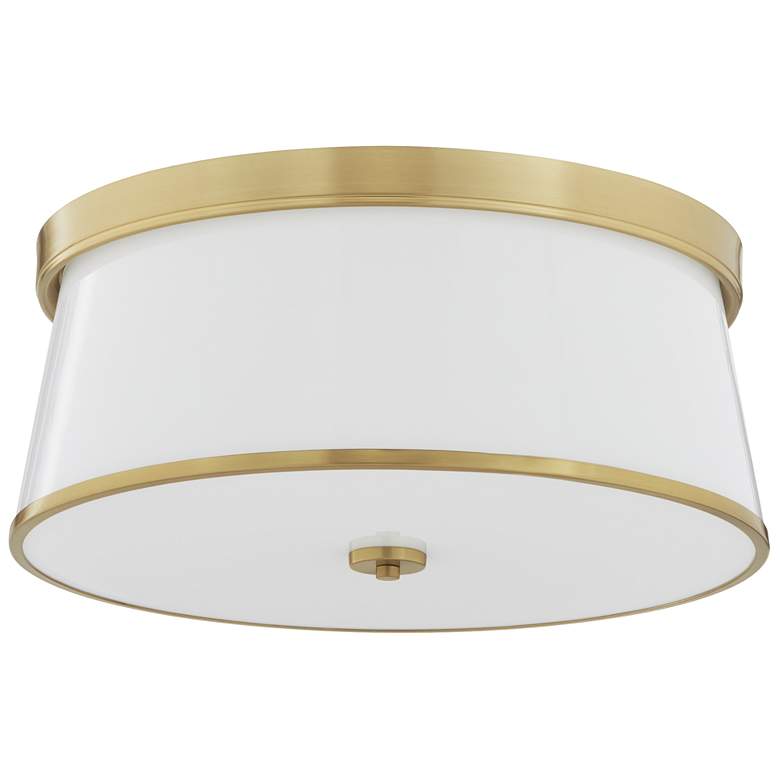 Image 1 Quorum International Weir 20" Aged Brass Ceiling Mount